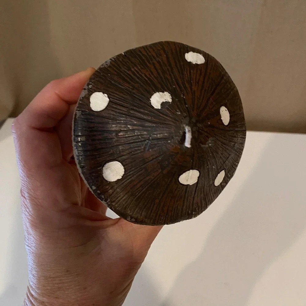 Mushroom‎ Candle Woodland Decor Brown White Cute Quirky Decorative Candles